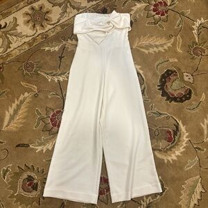 DO+BE Elegant Strapless White Jumpsuit